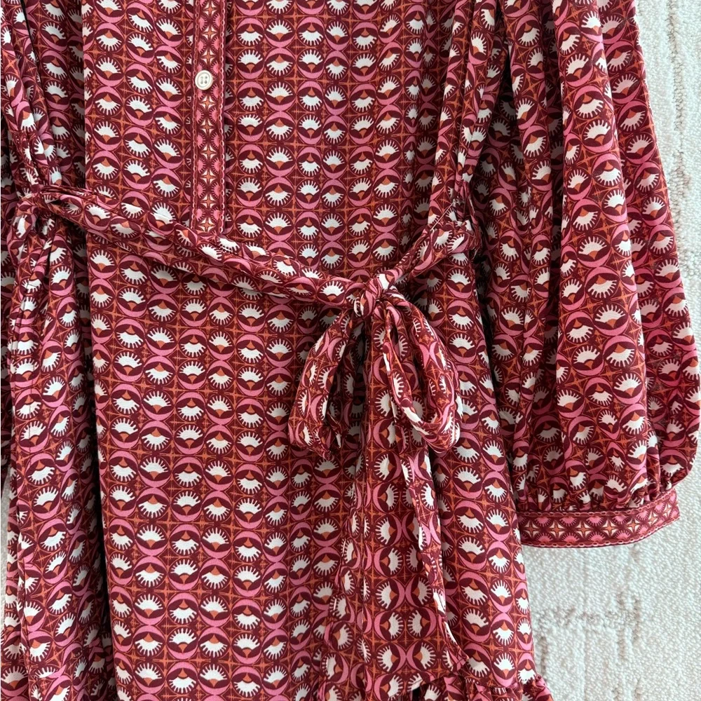 Max Studio Red Patterned Dress - Picture 4 of 14